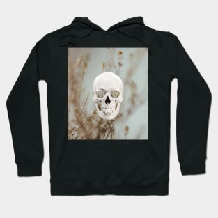 Grey Flower Skull Hoodie